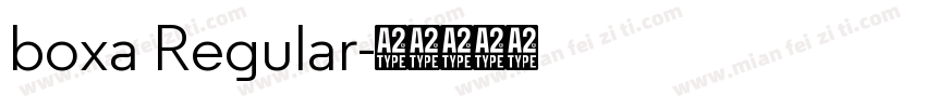 boxa Regular字体转换